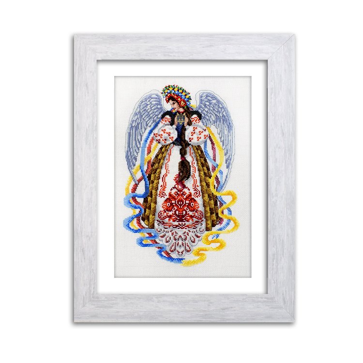 N078 Ангел України. Набір для вишивки хрестом Кольорова - 1