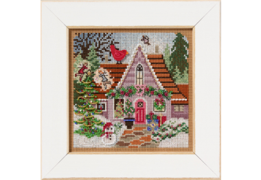 вышивка гладью MH142533 Праздничный коттедж феи. Набор для вышивки в смешанной технике Mill Hill