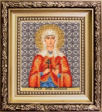Б-1189 Икона святая мученица Клавдия Набор для вышивки бисером - 1