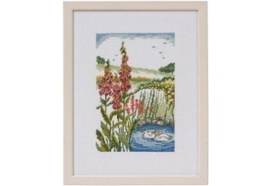  92-1352 Дві білі качки (2 white ducks. Набір для вишивання хрестом PERMIN