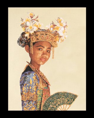 946 Balinese Dancer (small) Linen. Набор для вышивки крестом Thea Gouverneur - 1