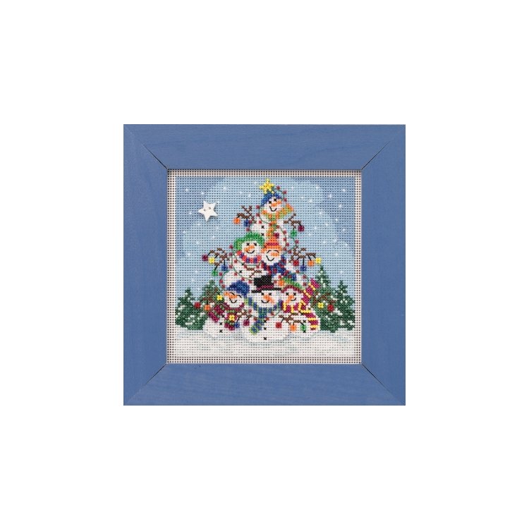 MH141932 Купка сніговиків. Набір для вишивки в змішаній техніці Mill Hill - 1