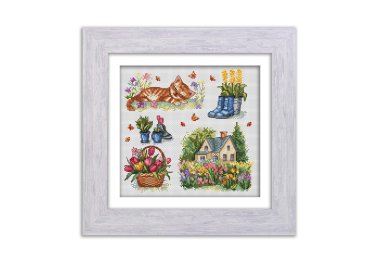  N097 Сэмплер. Весна. Набор для вышивки крестом Кольорова