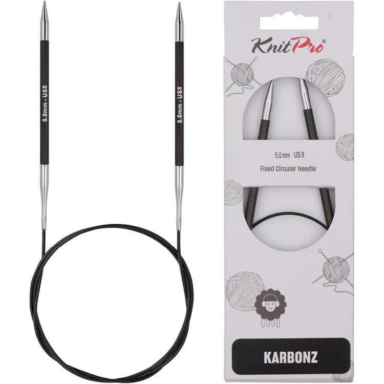 41211 Спицы круговые Karbonz KnitPro 100 см 5.00 мм - 1 41211 Спицы круговые Karbonz KnitPro 100 см 5.00 мм - 1