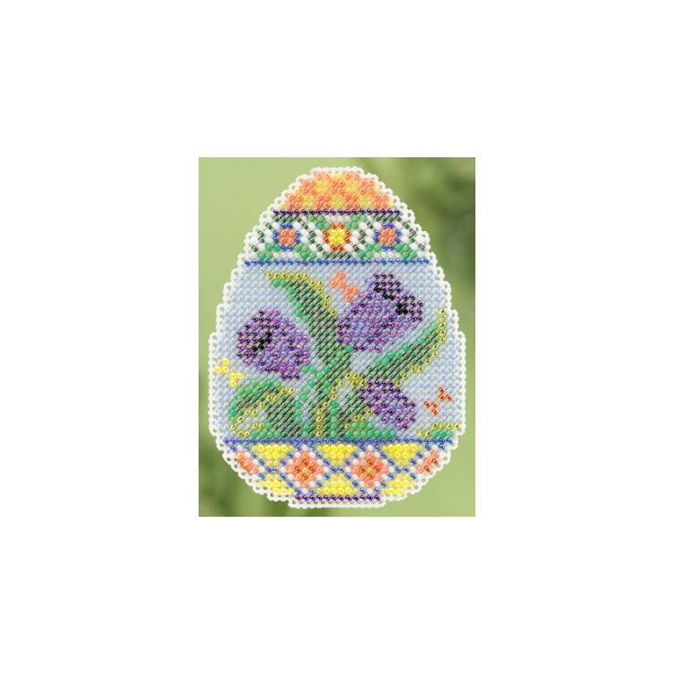 MH185105 Яйце з тюльпанами. Набір для вишивки в змішаній техниці Mill Hill - 1