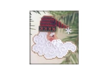 вышивка гладью MHCSF35 Мерцание Санты. Набор для вышивки в смешанной технике Mill Hill