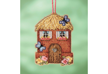 вышивка гладью MH162216 Соломенный домик. Набор для вышивки в смешанной технике Mill Hill