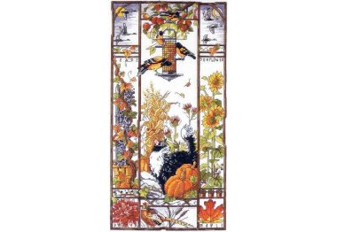 4597 Кошки в саду.Осень. Набор для вышивки крестом Classic Design 4597 Кошки в саду.Осень. Набор для вышивки крестом Classic Design
