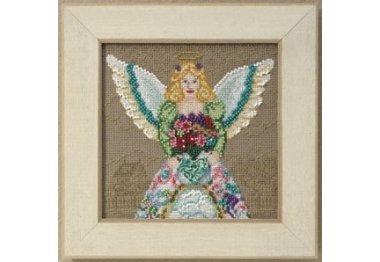 вышивка гладью JS300101 Весенний ангел. Набор для вышивки в смешанной технике Mill Hill