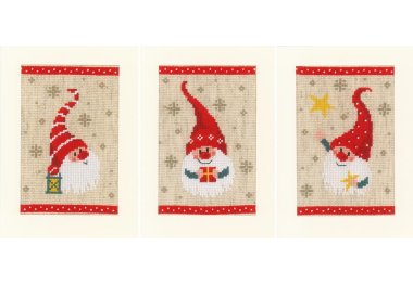 набори для вишивання хрестом PN-0184428 Christmas gnomes. Набір для вишивки хрестиком Vervaco