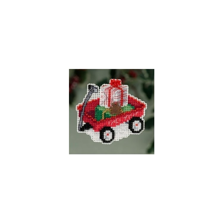 MH183306 Червона каталка. Набір для вишивки в змішаній техніці Mill Hill - 1