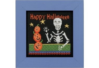 вишивка гладдю DM303101 Щасливий скелет. Набір для вишивки в змішаній техниці Mill Hill