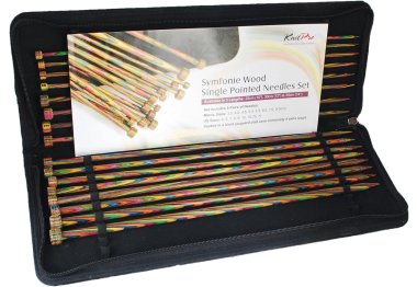 спиці для в'язання 20214 Набір дерев`яних прямих спиць 25 см Symfonie Wood KnitPro