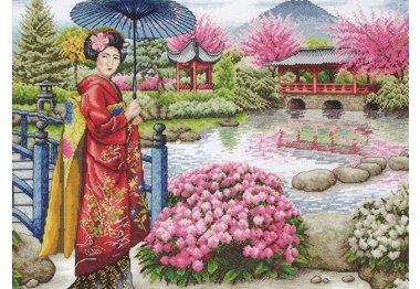  Японский сад. Набор для вышивки крестом арт. 01024