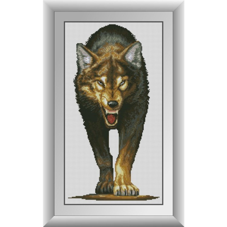 30978 Хищный волк. Набор для рисования камнями - 1
