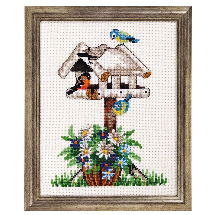 92-7100 Годівниця (Birdtable. Набір для вишивання хрестом PERMIN - 1