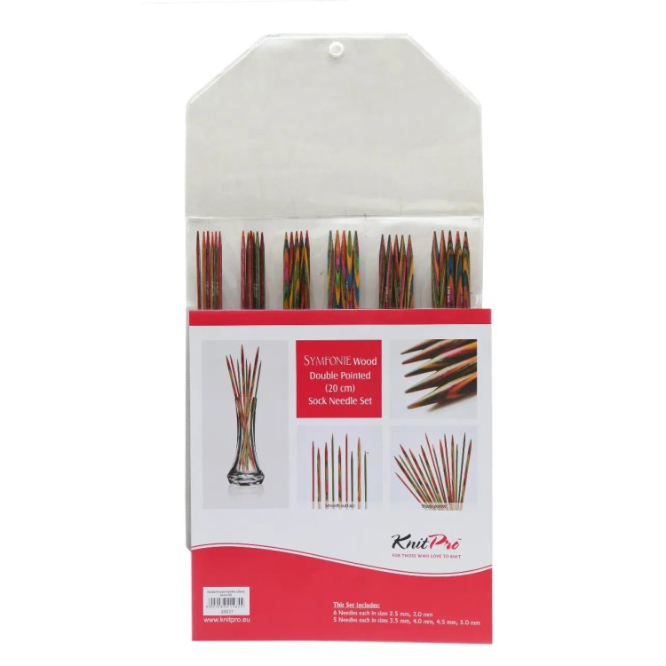 20631 Набір дерев`яних шкарпеткових спиць 20 см Symfonie Wood KnitPro - 2