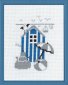 13-7124 Голубой пляжный домик. Набор для вышивания крестом PERMIN - 1