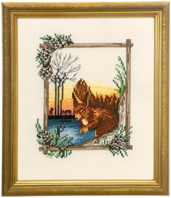 92-9591 Білка (Squirrel. Набір для вишивання хрестом PERMIN - 1