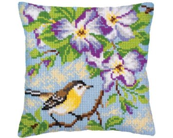 5237 Little titmouse on a branch. Набір для вишивки хрестиком Collection D'Art - 1