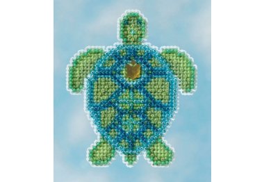 вышивка гладью MH181611 Морская черепаха. Набор для вышивки в смешанной технике Mill Hill