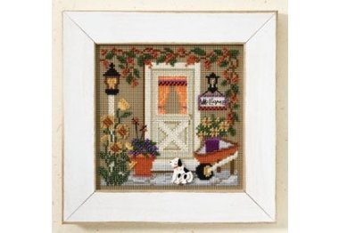 вышивка гладью MH147206 Деревенское приветствие. Набор для вышивки в смешанной технике Mill Hill