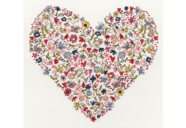  XKA1 Kim Anderson - Love Heart "Ким Андерсон - Сердце любви" Bothy Threads. Набор для вышивки крестом