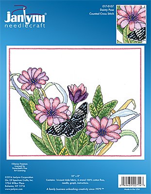 Елегантні квітки. Набір для вишивки хрестиком Janlynn арт. 017-0107 - 1