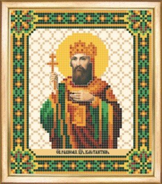 СБІ-084 Іменна ікона святий рівноапостольний цар Костянтин. Схема для вишивки бісером - 1