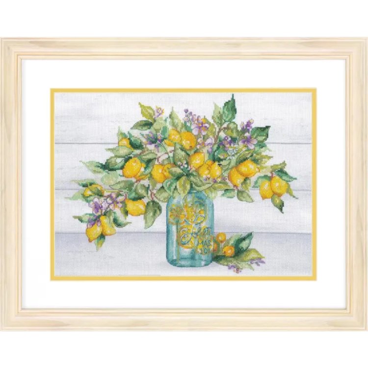 70-35442 Набор для вышивания крестом &quot;Lemon Jar&quot; &quot;Лимонный букет&quot; DIMENSIONS - 1