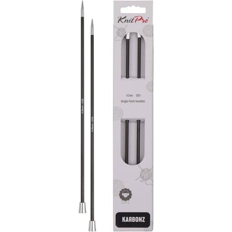 41258 Спицы прямые Karbonz KnitPro 25 см 4.00 мм - 1