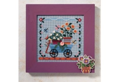 вышивка гладью MH146103 Тележка. Набор для вышивки в смешанной технике Mill Hill