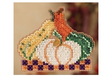 вышивка гладью MH182205 Тыквы. Набор для вышивки в смешанной технике Mill Hill