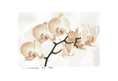  ТК102 Тендітна бежева орхідея. Схема для вишивки бісером (габардин) ТМ Барвиста Вишиванка
