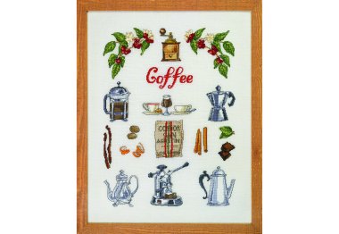 70-1481 Время кофе (Coffee time. Набор для вышивания крестом PERMIN 70-1481 Время кофе (Coffee time. Набор для вышивания крестом PERMIN