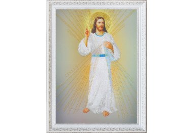  Набор для вышивки бисером _x000D_Икона "Иисус, уповаю на Тебя" P-307 ТМ Картины бисером