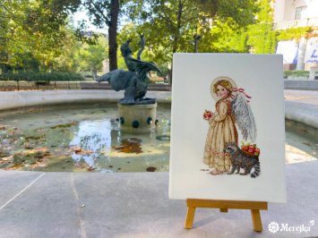 K-259A Настав час збору яблук. Набір для вишивки хрестом Мережка - 2