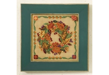 вышивка гладью MH147205 Осенний венок. Набор для вышивки в смешанной технике Mill Hill