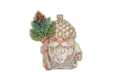 вишивка гладдю JS202314 Гном із жолудем. Набір для вишивки в змішаній техниці Mill Hill