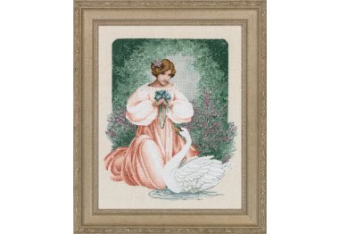  LL45 Lady Claire // Леді Клер. Схема для вишивки хрестиком на папері Lavender & Lace