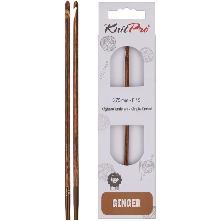 31274 Крючок односторонний тунисский съемный Ginger KnitPro, 3.75 мм - 1