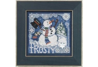 вишивка гладдю MH140304 Морозний сніговик. Набір для вишивки в змішаній техніці Mill Hill