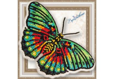  BGP-063 3D Бабочка Еuphaedra edwardsi. Набор для вышивки бисером ТМ Вдохновение