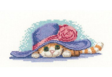 H1238 Котик в капелюсі. Набір для вишивки хрестиком Heritage Crafts H1238 Котик в капелюсі. Набір для вишивки хрестиком Heritage Crafts