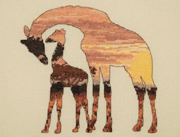 Набор для вышивания крестом Силуэт жирафов Anchor арт. 05042 - 1