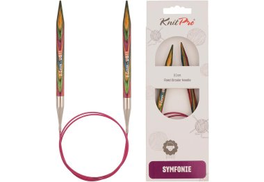 спиці для в'язання 21389 Спиці кругові Symfonie Wood KnitPro, 150 см, 8.00 мм