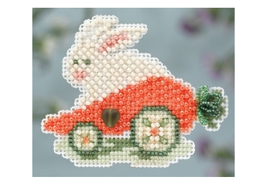 вишивка гладдю MH184106 Поїздка кролика. Набір для вишивки в змішаній техниці Mill Hill