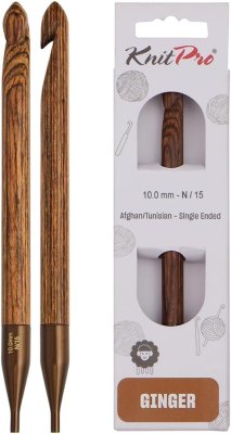 31272 Крючок односторонній туніський з`ємний Ginger KnitPro, 10.00 мм - 1