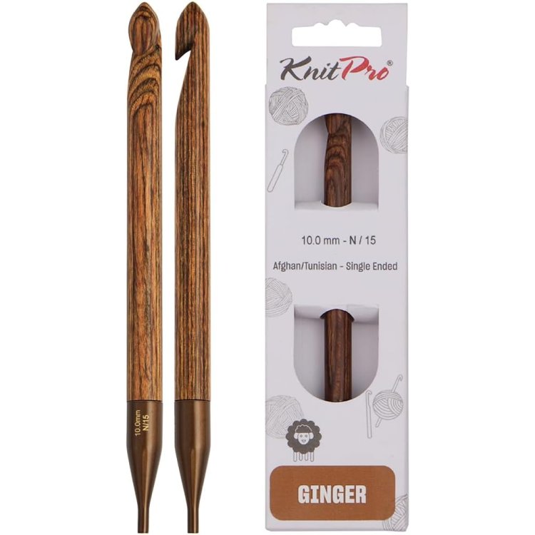 31272 Крючок односторонній туніський з`ємний Ginger KnitPro, 10.00 мм - 1
