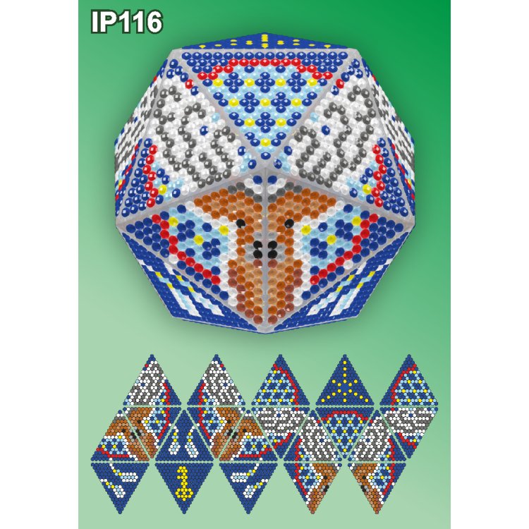 IP116 Новогодний шар Олень. Ловец снов. Набор алмазной вышивки ТМ Вдохновение - 1